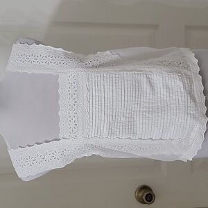 Lolita Size S White Lace and Pintuck Detail Halter Top, Exc. Used Condition